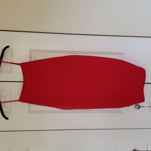 Sexy red lowback strappy mini dress
